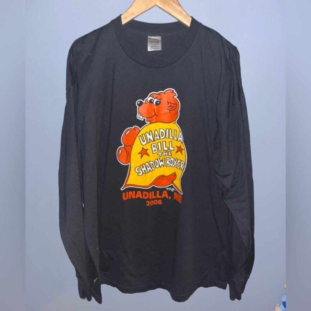 Vintage‎ Unadilla Bill The Shadow Boxer 2006 Long Sleeve Shirt Black 2XL